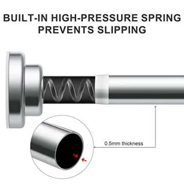 Ausemku Shower Curtain Rod – Rustproof, Adjustable & Easy Installation