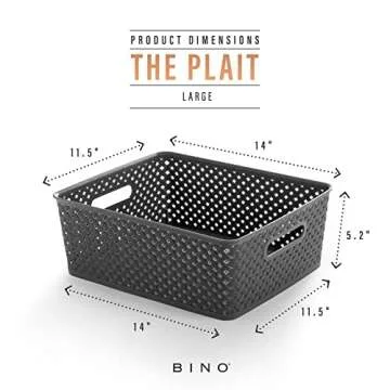 BINO Plastic Storage Basket - Versatile & Durable Organizing Solution