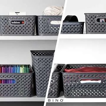 BINO Plastic Storage Basket - Versatile & Durable Organizing Solution