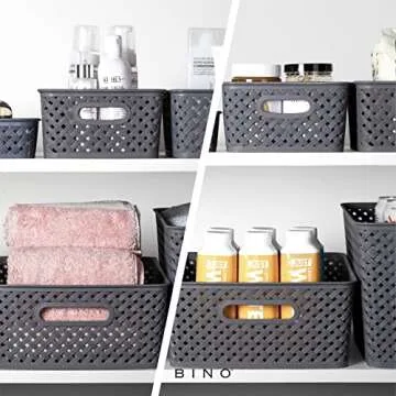 BINO Plastic Storage Basket - Versatile & Durable Organizing Solution