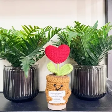 Crochet Mini Potted Positive Emotional Support Plant