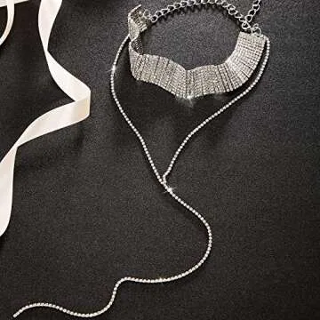 Layered Rhinestone Choker Necklaces for All Occasions