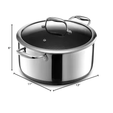8-Quart Hybrid Nonstick Stockpot with Glass Lid