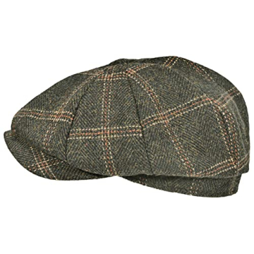 Mens Newsboy Cap High Woolen Tweed Gatsby Hat Ivy Cabbie Flat Golf Cap for Fathers Women Unisex XL