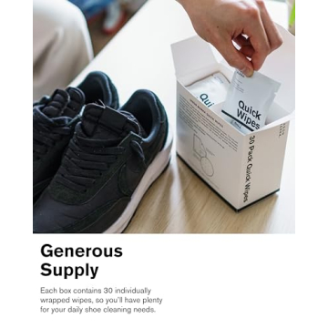 Jason Markk Quick Wipes, Shoe Cleaner, 30 Pack, Individually Packed, Sneaker Care, Ideal for Footwear, Safe for Leather, Suede, Nubuck, Cotton, Knits