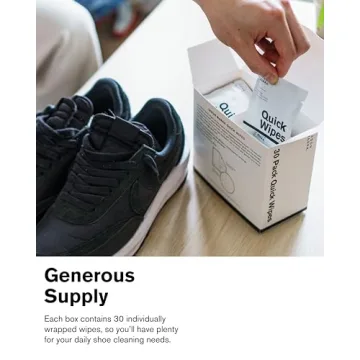 Jason Markk Quick Wipes, Shoe Cleaner, 30 Pack, Individually Packed, Sneaker Care, Ideal for Footwear, Safe for Leather, Suede, Nubuck, Cotton, Knits