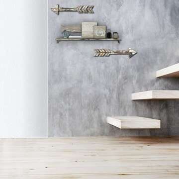 TREASURES DECK TreasuresDeck Wooden Arrow Wall Decor - Set of 2 ExtraLarge 16.7” x 2.5” Arrow Home Decor- Rustic Wall Decor Arrow, Fir Wood Arrows Farmhouse arrow decorations