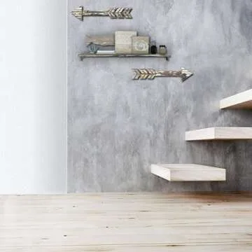 TREASURES DECK TreasuresDeck Wooden Arrow Wall Decor - Set of 2 ExtraLarge 16.7” x 2.5” Arrow Home Decor- Rustic Wall Decor Arrow, Fir Wood Arrows Farmhouse arrow decorations