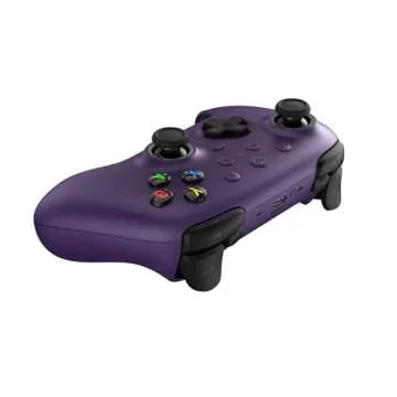8Bitdo Ultimate 2 Wireless Controller for Windows & Android, Gaming Controller with TMR Joysticks, Switchable Hall Effect/Tactile Triggers, Motion Control, RGB Fire Ring, 8Speed Wireless Tech, Purple