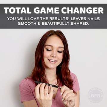 Crystal Nail Files with Case, Bona Fide Beauty Premium Swarovski Crystal Czech Glass Nail Files for Gentle Manicure Nail Care, File in Any Direction, Enjoy a Smooth Finish