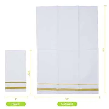 FOCUSLINE 200 Linen Feel Disposable Bathroom Napkins, Soft and Absorbent Paper Guest Towels, Cloth-L...
