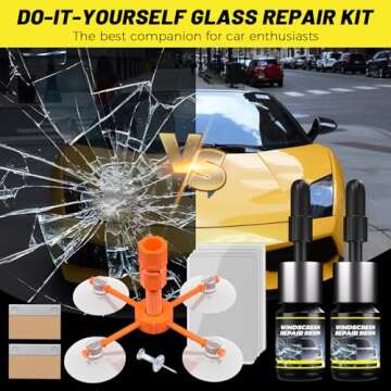 LOMEEN Windshield Repair Kit with Enhanced Injection Head