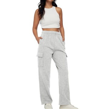 Trendy Cargo Sweatpants for Women with Pockets