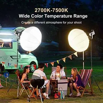 GVM 150W Video Light Kit, 2700K-7500K Continuous Lighting for Photography with Lantern Softbox&Stand...