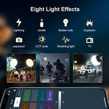 GVM 150W Video Light Kit, 2700K-7500K Continuous Lighting for Photography with Lantern Softbox&Stand, Bi-Color Studio Light Kit with Bluetooth Control, CRI 97+ 8 Scene Lights for Live Streaming White