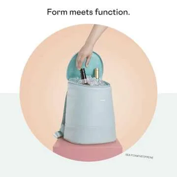 Corkcicle EOLA Cooler Backpack, Waterproof and Leak Proof Insulated Bag, Perfect for Wine, Beer, and Ice Packs, Seafoam