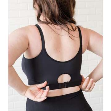 DAVIN & ADLEY Amelia Bralette. Hands Free Pumping Bra | Nursing and Pumping Sports Bra with no Clips, Adjustable. XS-3X