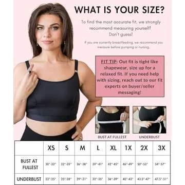 DAVIN & ADLEY Amelia Bralette. Hands Free Pumping Bra | Nursing and Pumping Sports Bra with no Clips, Adjustable. XS-3X