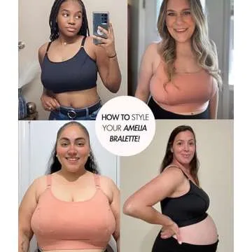 DAVIN & ADLEY Amelia Bralette. Hands Free Pumping Bra | Nursing and Pumping Sports Bra with no Clips, Adjustable. XS-3X