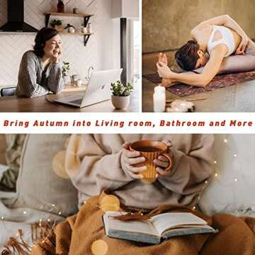 Fall Fragrance Oil, ESSLUX Autumn Essential Oils Set, Soap Candle Making Scents, Fall Scented Essential Oils for Home Diffuser Laundry, Forest Pine, Orange Cinnamon, Pumpkin Pie, Maple Syrup, 6X10 ml