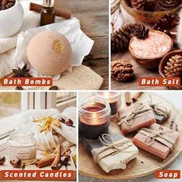 Fall Fragrance Oil, ESSLUX Autumn Essential Oils Set, Soap Candle Making Scents, Fall Scented Essential Oils for Home Diffuser Laundry, Forest Pine, Orange Cinnamon, Pumpkin Pie, Maple Syrup, 6X10 ml