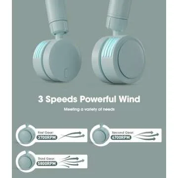 LEMOISTAR 2-in-1 Portable Neck Fan - Stay Cool Anywhere!