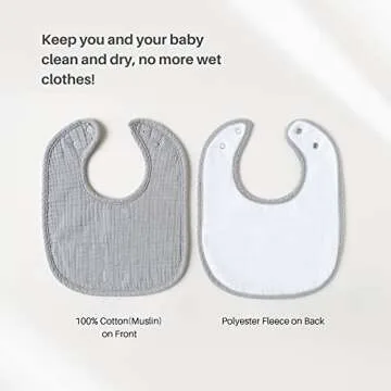 Konssy Soft Absorbent Baby Bibs - 6 Count Pack