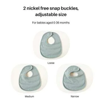 Konssy Soft Absorbent Baby Bibs - 6 Count Pack