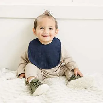 Konssy Soft Absorbent Baby Bibs - 6 Count Pack
