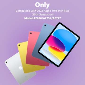 Case with Keyboard for iPad 10th Generation 10.9“2022，Touch Keyboard for iPad 10th Generation - ...