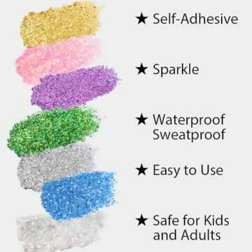 Mysense Purple Body Glitter Stick, Mardi Gras Face Glitter Makeup, Hair Glitter Gel for Kids Women, Festival Rave Accessories, Sparkling Mermaid Sequins Chunky Glitter Face Paint, 0.56oz