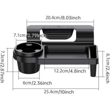 2 Pack Car Window Multifunctional Organizer - Vehicle Door Side Hanging Rack, Cell Phone Storage Box, Water Cup Holder, for Storing Small Items Such as Earphones, Keys, Bottles