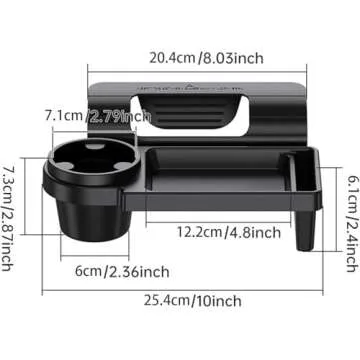 2 Pack Car Window Multifunctional Organizer - Vehicle Door Side Hanging Rack, Cell Phone Storage Box, Water Cup Holder, for Storing Small Items Such as Earphones, Keys, Bottles