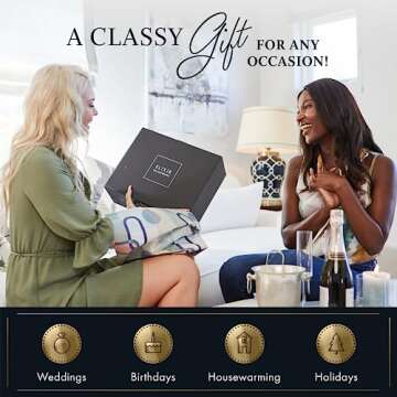 ELIXIR GLASSWARE Wine Glasses Set of 4-13 oz - Red Wine Glasses, White Wine Glasses, Hand Blown Crystal Wine Glasses - Long Stem Wine Glasses - Housewarming Gifts for Women and Men, Wine Gifts