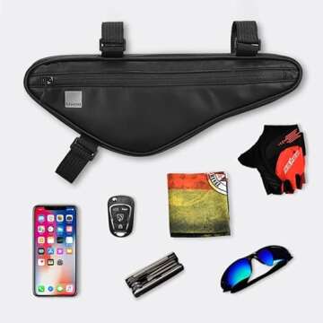 Bike Storage Frame Bag 121469 Bicycle Top Tube Triangle Bag Water Resistant Cycling Pack Bike Pouch Storage Bag (122057)