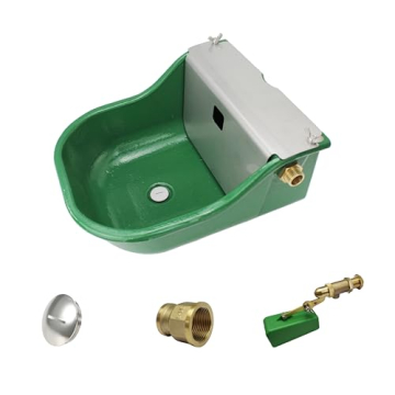 Automatic Stock Waterer for Horses,Cattle,Dog,Livestock, Heavy Duty Cast Iron,Extra Large Farm Anima...