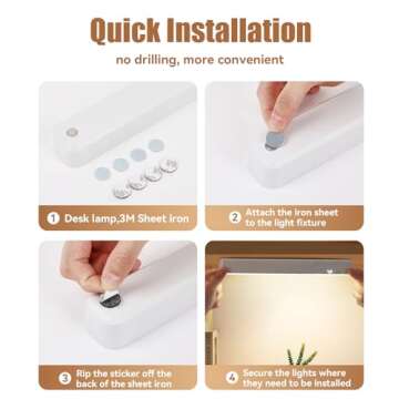 GNQJDC Rechargeable Desk Lamp with 3 Light Modes