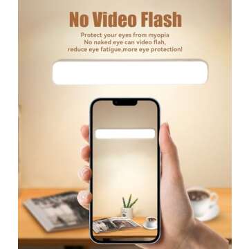 GNQJDC Rechargeable Desk Lamp with 3 Light Modes