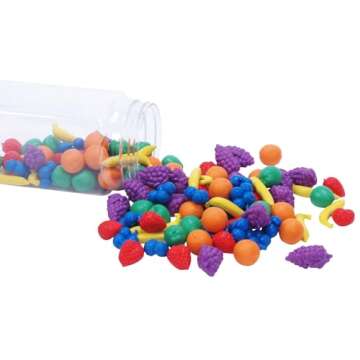 edxeducation-13120 Fruit Counters - Set of 108 - Early Math Manipulative for Kids - Teach Beginner A...