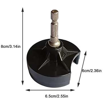 Fly Array Knitting Machine Adapter for Drill,Quick Knit Power Sentro 22, 40 and 48,Crank Handle with Hex Steel Bit,Machine Screwdriver Attachment Knitting, C-50, Black