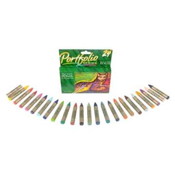 Crayola Portfolio Series Oil Pastels, Water Soluble, 24 Count, Colors May Vary