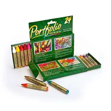 Crayola Portfolio Series Oil Pastels, Water Soluble, 24 Count, Colors May Vary