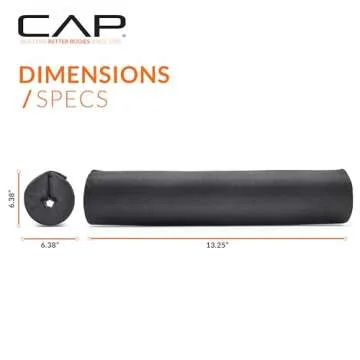 CAP Barbell Squat & Workout Bar Pad – Cushioned Neck & Shoulder Support for Standard & Olympic Bars