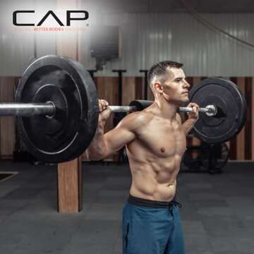 CAP Barbell Squat & Workout Bar Pad – Cushioned Neck & Shoulder Support for Standard & Olympic Bars