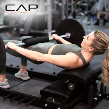 CAP Barbell Squat & Workout Bar Pad – Cushioned Neck & Shoulder Support for Standard & Olympic Bars