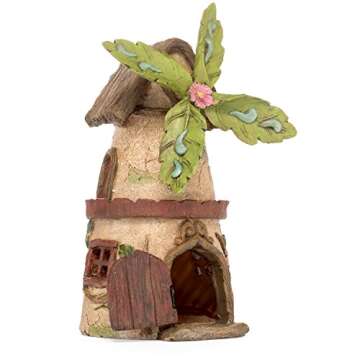 Patio Eden Miniature Fairy Garden House Kit - Mini Fairy Figurines - Indoor or Outdoor 3 Piece Acces...
