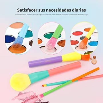 Docolor 15Pcs Colourful Makeup Brush Set for Makeup Lovers