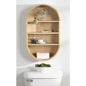 Kate and Laurel Hutton 16x28 Scandinavian Wall Shelf