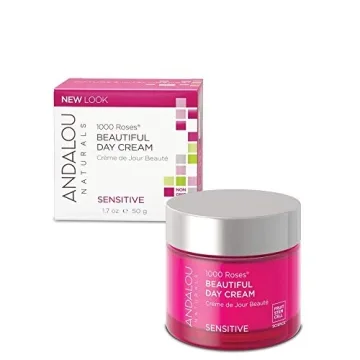 Andalou Naturals 1000 Roses Beautiful Day Cream, Face Moisturizer for Sensitive Skin with Hyaluronic...