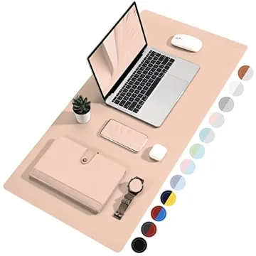 TOWWI Dual Sided Desk Pad - Large Leather Desk Mat for Keyboard and Mouse